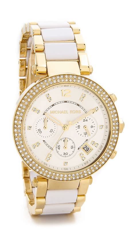 Michael Kors Women’s Watch White/Gold Tone MK 5249 Pearl 